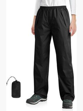 Packable Waterproof Rain Pants Lightweight Outdoor Windproof Pant for Hiking